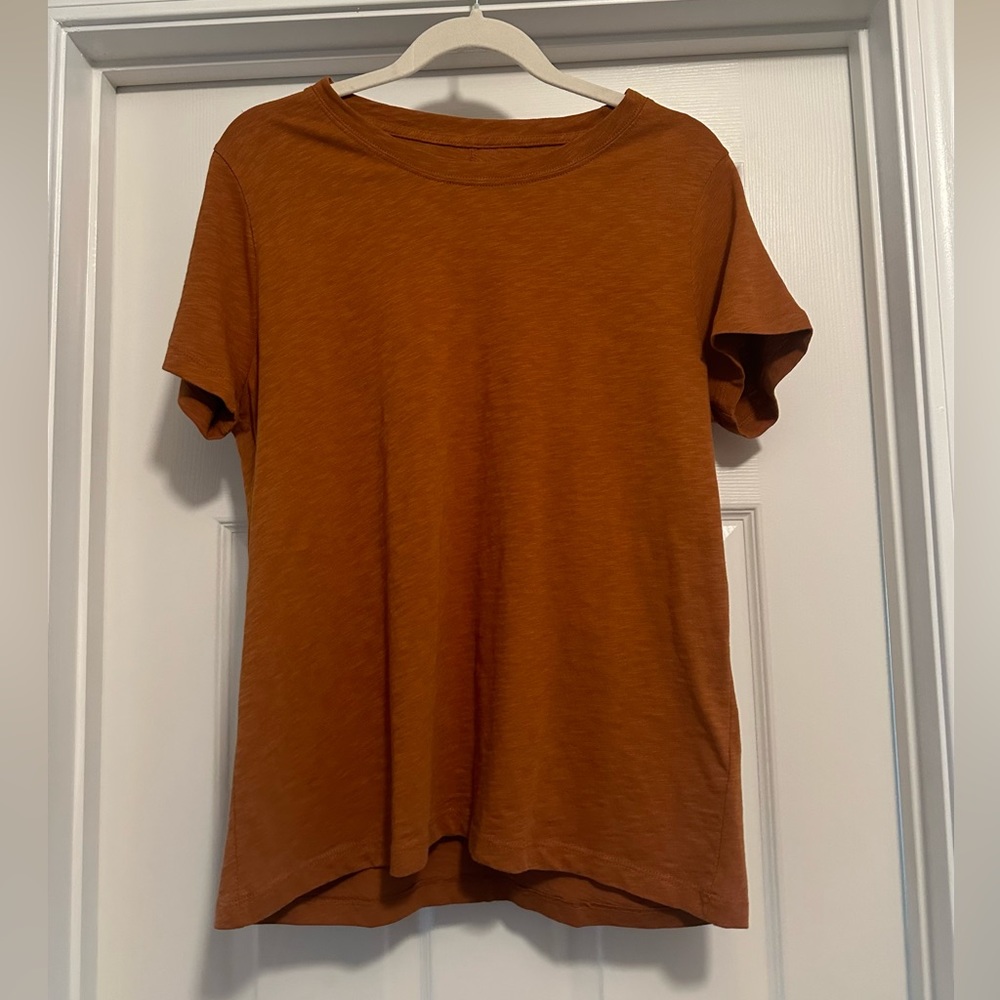 NWT JCrew Factory Girlfriend T-shirt - size Large - burnt orange